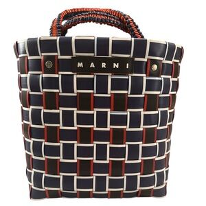 Marni Navy, White, and Red Woven Tote, beach bag, fits all perfect condition